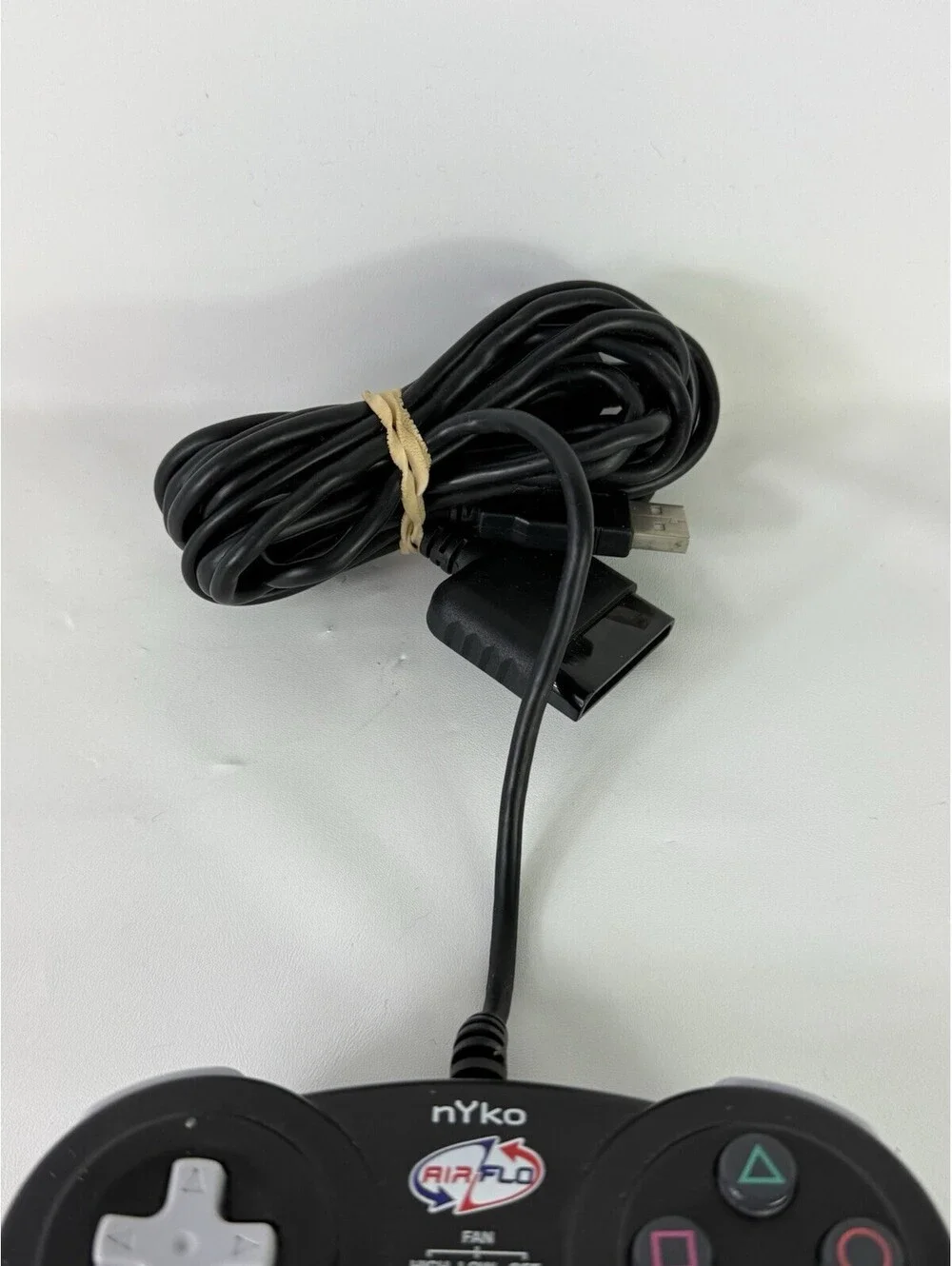 AS IS PLEASE READ NYKO AIR FLO XL PS2 & USB PC Controller Cooling Fan Built In